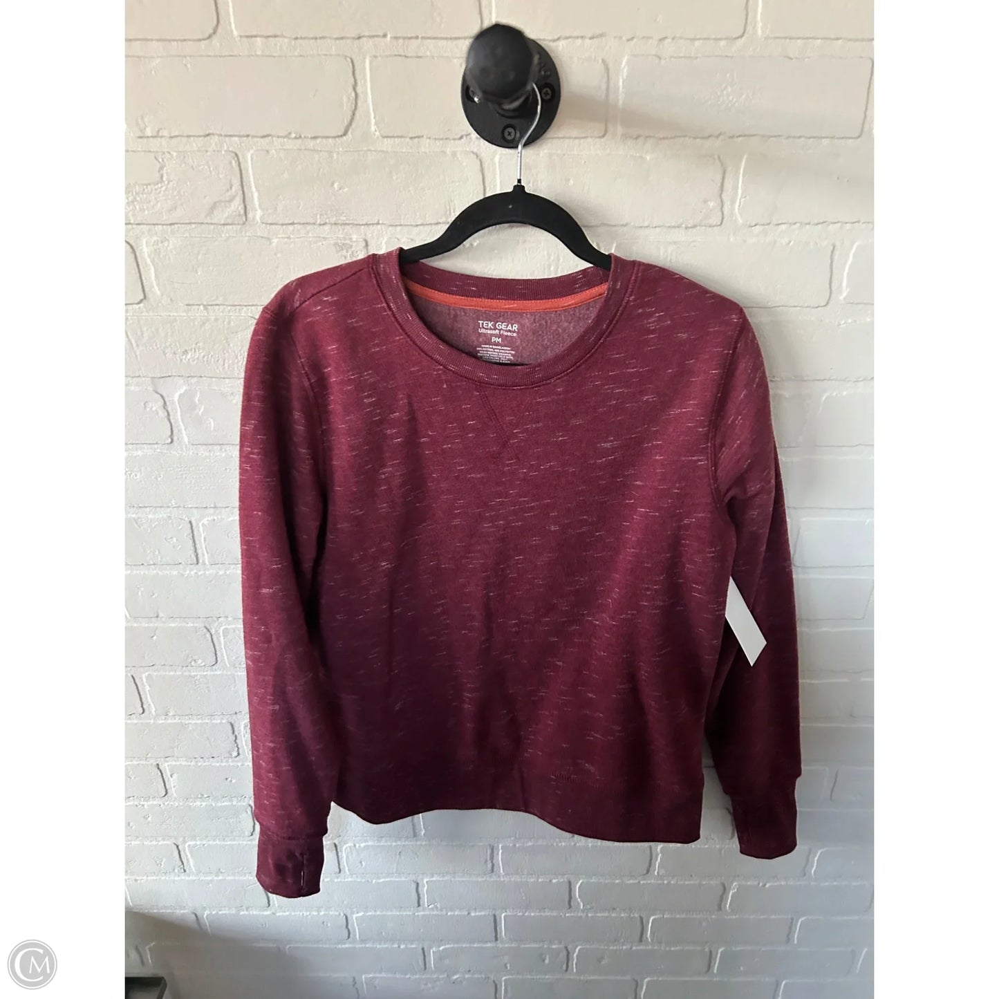 Athletic Sweatshirt Crewneck By Tek Gear In Red, Size: M