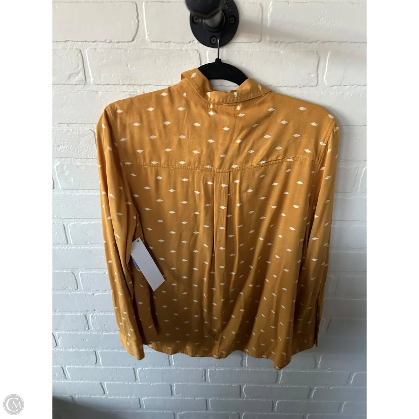 Top Long Sleeve By Ana In Yellow, Size: Mp