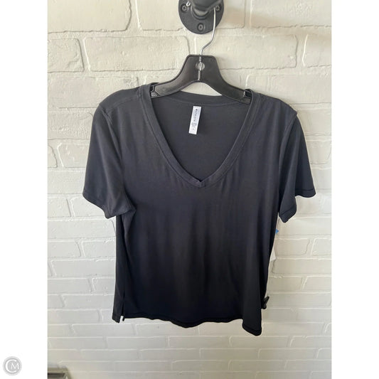 Athletic Top Short Sleeve By Athleta In Black, Size: M