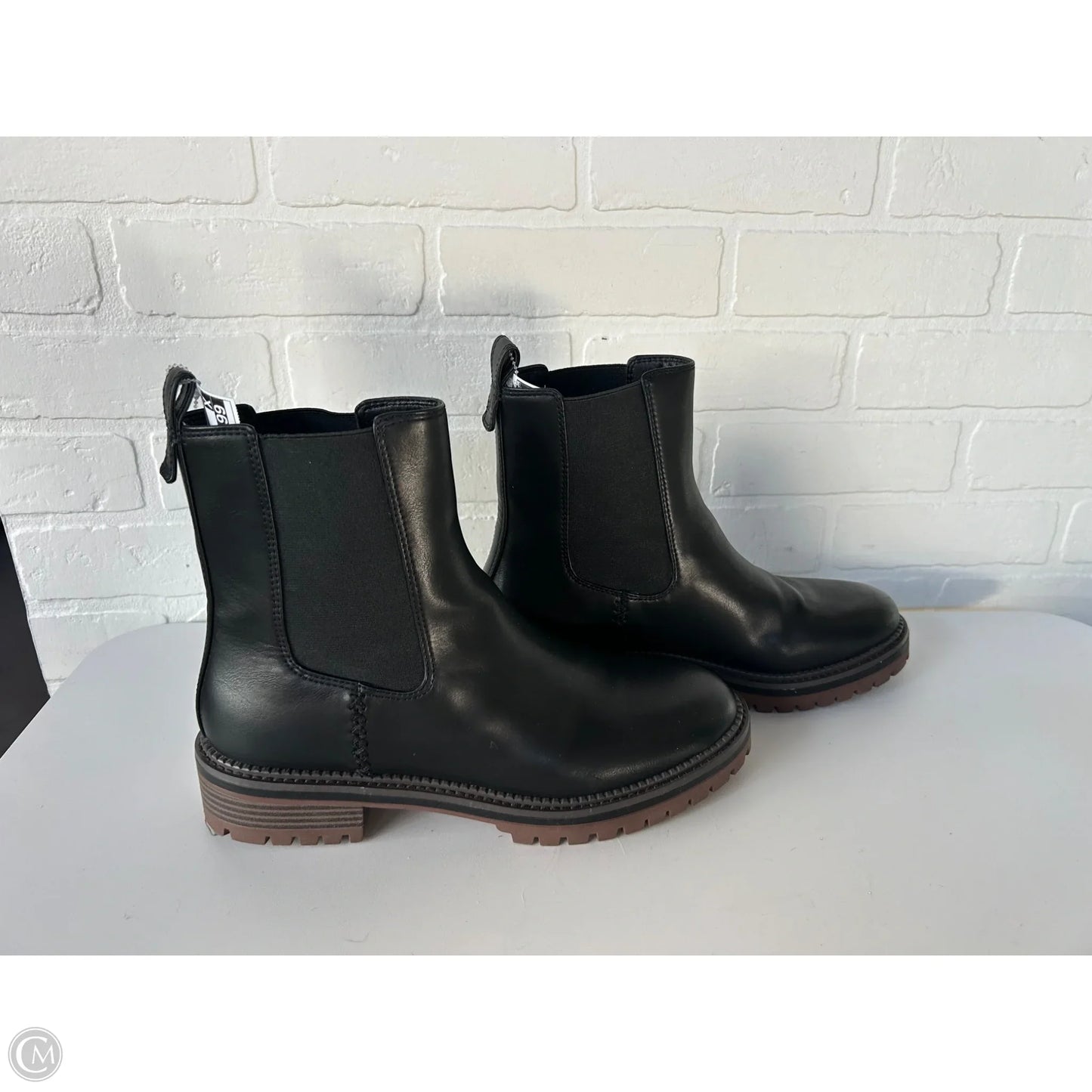 Boots Mid-calf Flats By Crown Vintage In Black, Size: 11