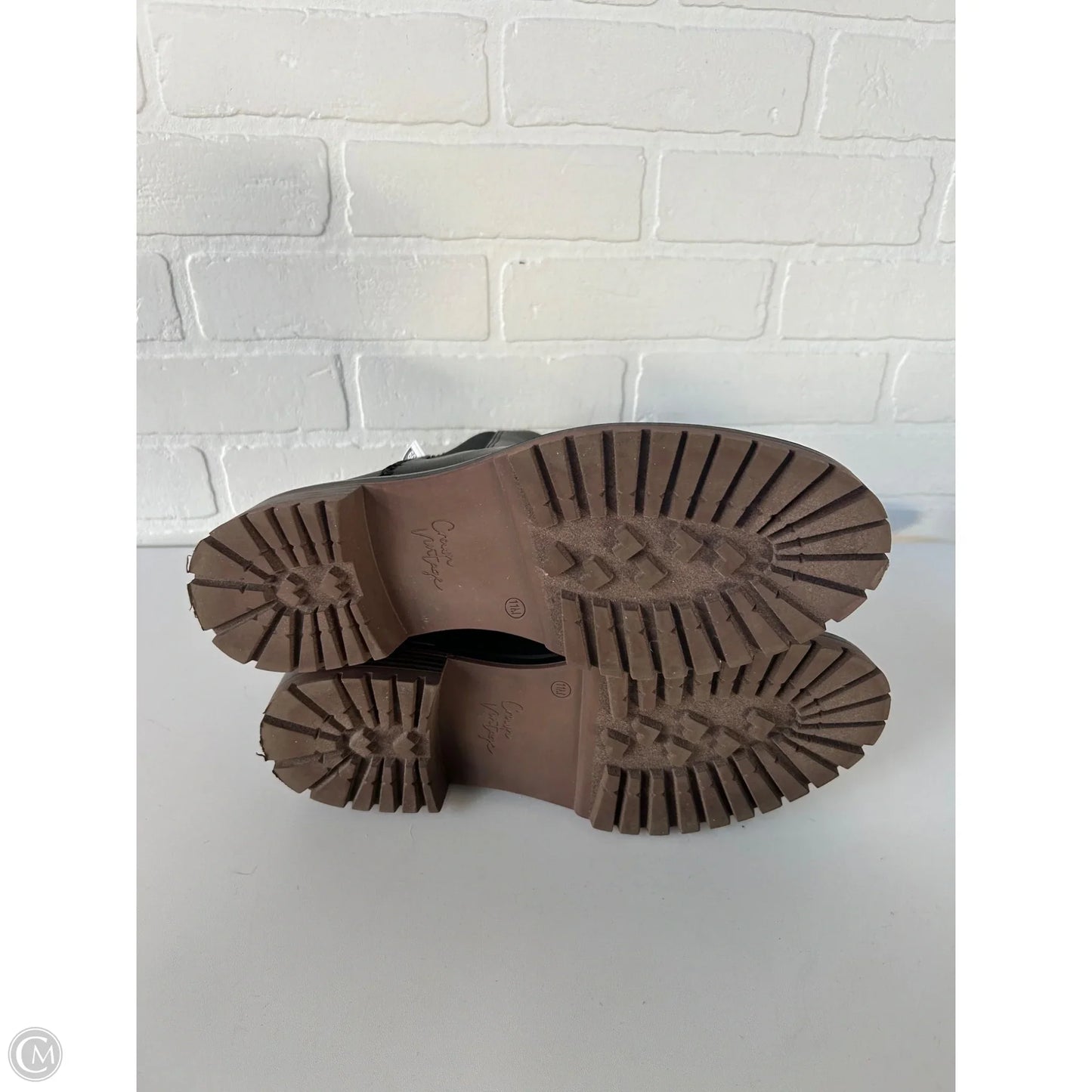 Boots Mid-calf Flats By Crown Vintage In Black, Size: 11