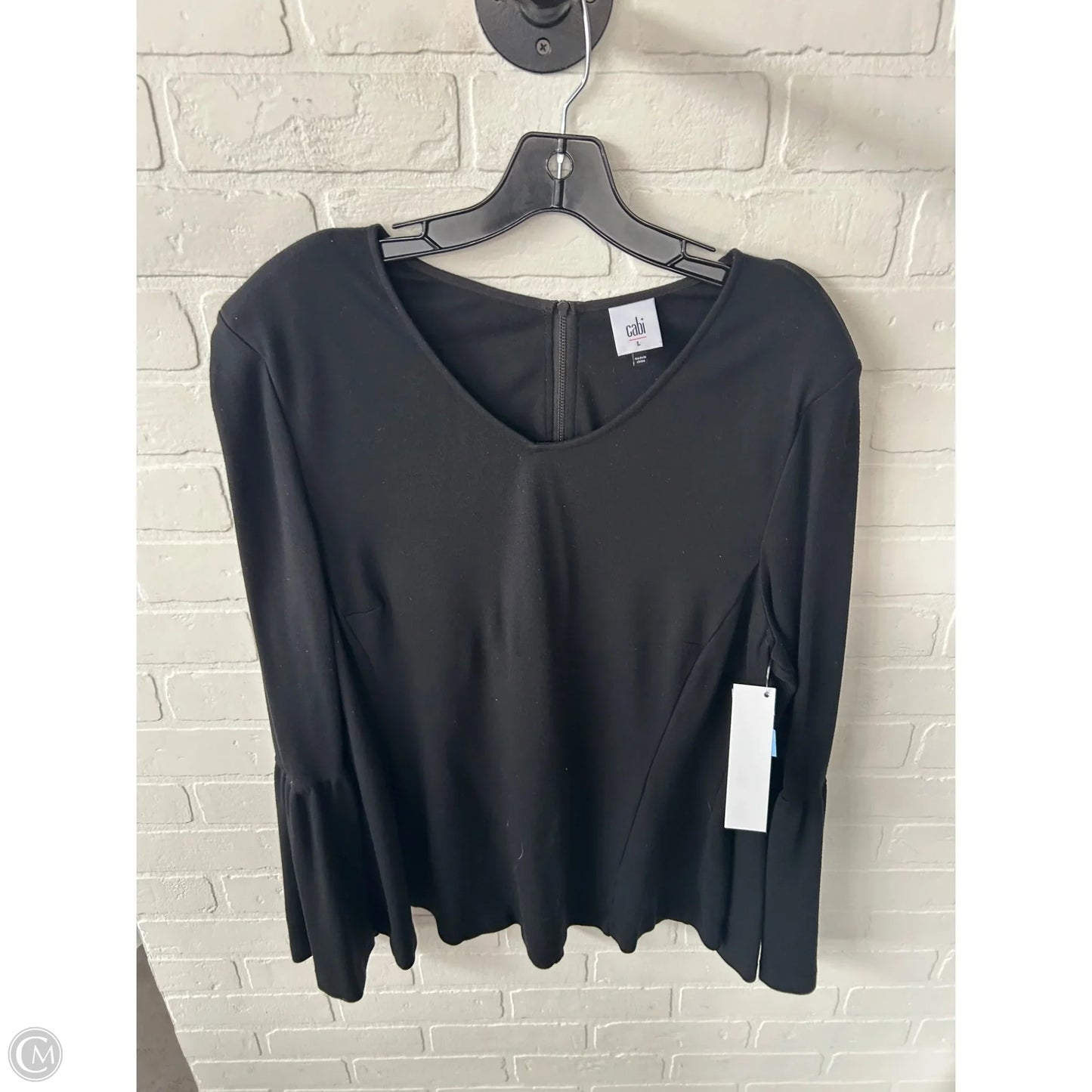 Top Long Sleeve By Cabi In Black, Size: L