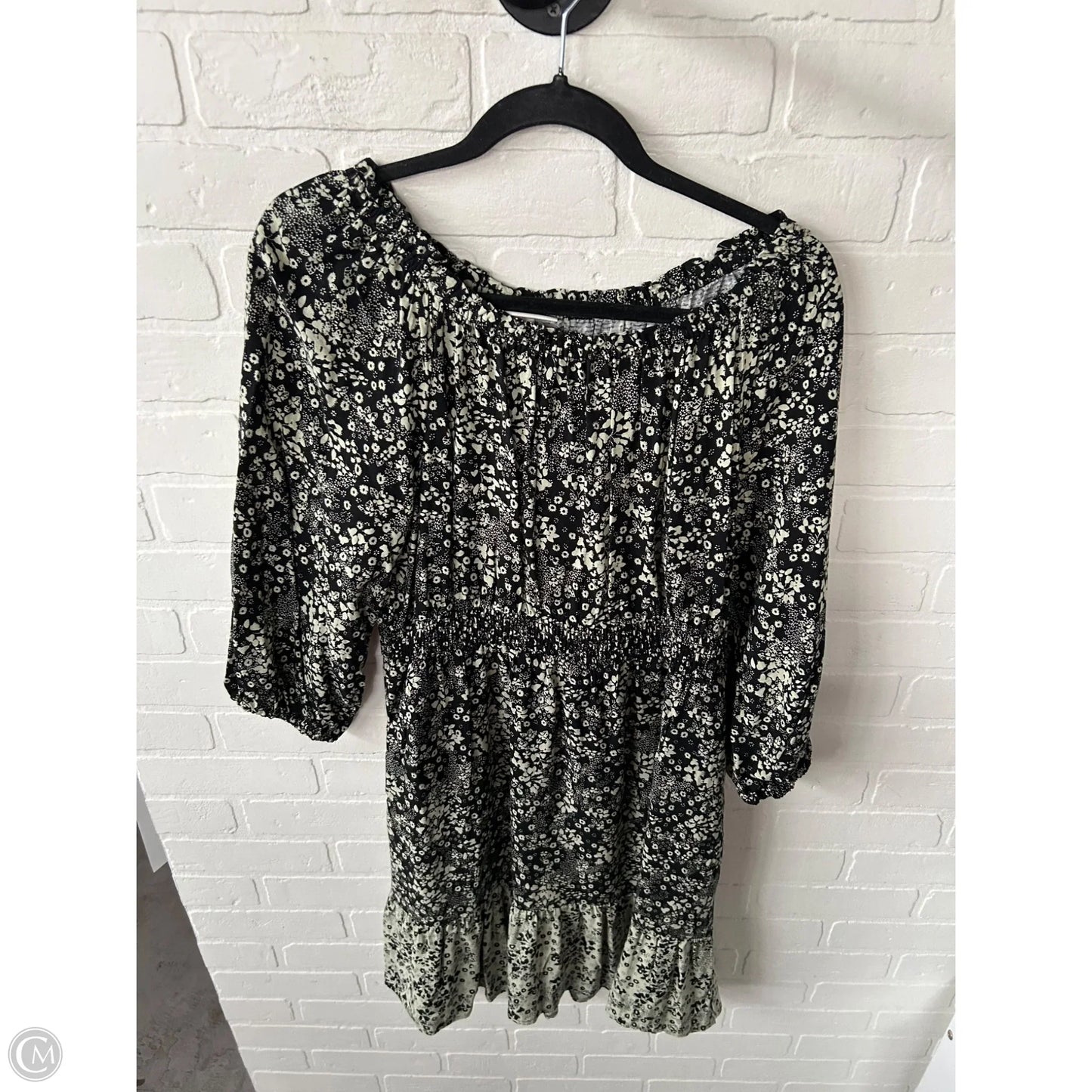 Dress Casual Short By Knox Rose In Black & Cream, Size: M