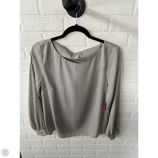 Top Long Sleeve By H&m In Black & Cream, Size: M