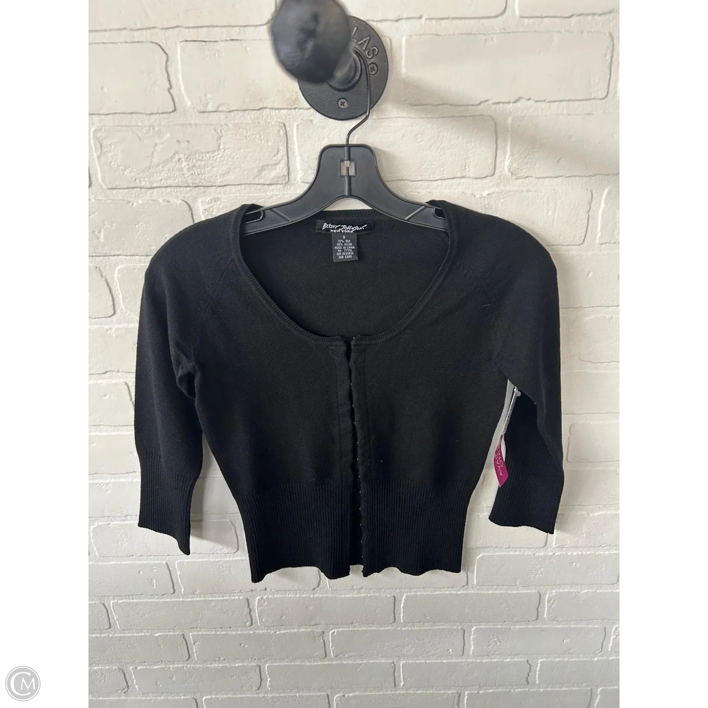 Sweater Cardigan By Betsey Johnson In Black, Size: S