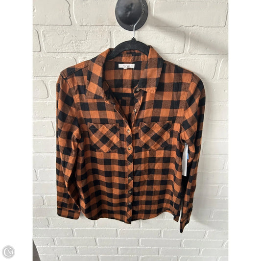 Top Long Sleeve By Maurices In Black & Brown, Size: Xs