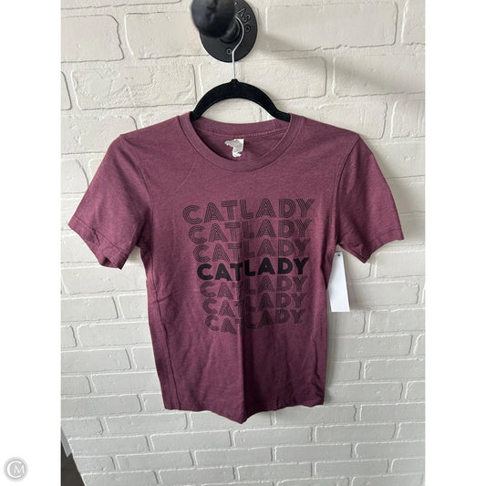 Top Short Sleeve Basic By Bella + Canvas In Maroon, Size: Xs