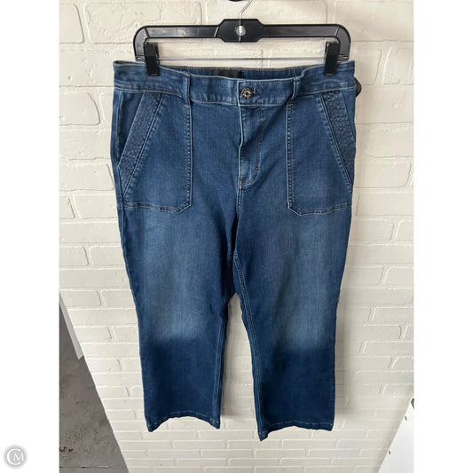 Jeans Wide Leg By White House Black Market In Blue Denim, Size: 10