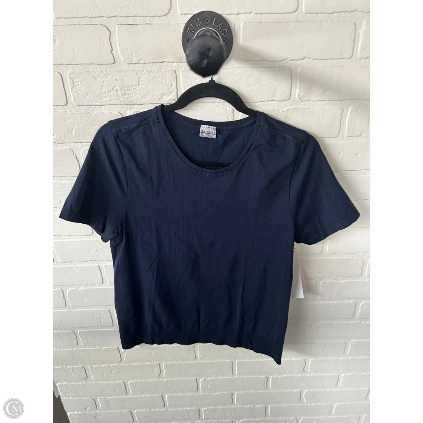 Athletic Top Short Sleeve By Athleta In Blue, Size: M