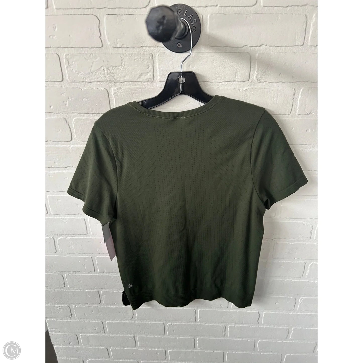 Athletic Top Short Sleeve By Athleta In Green, Size: M