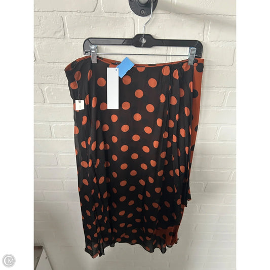Skirt Maxi By Maeve In Black & Orange, Size: 12