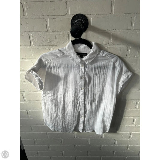 Top Short Sleeve By Banana Republic In White, Size: Xs