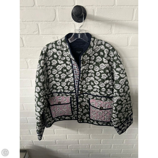 Jacket Designer By Max Mara In Green & White, Size: M