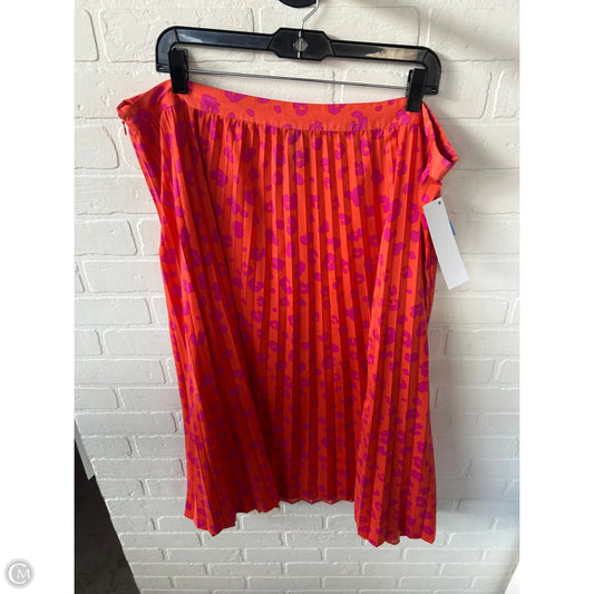 Skirt Maxi By Scoop In Orange & Pink, Size: 20