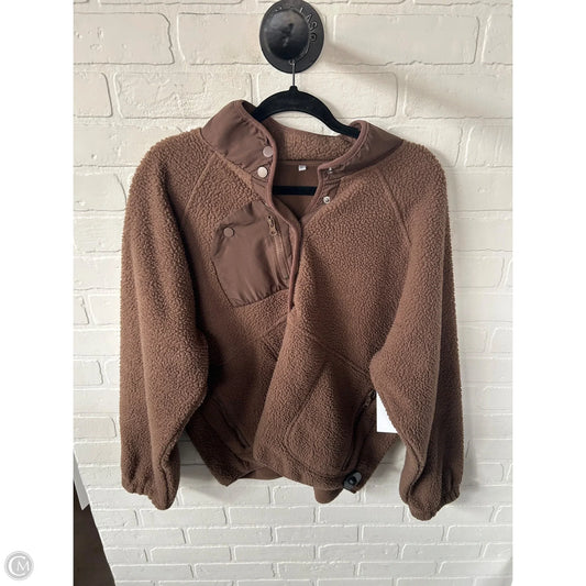 Jacket Fleece By Clothes Mentor In Brown, Size: L