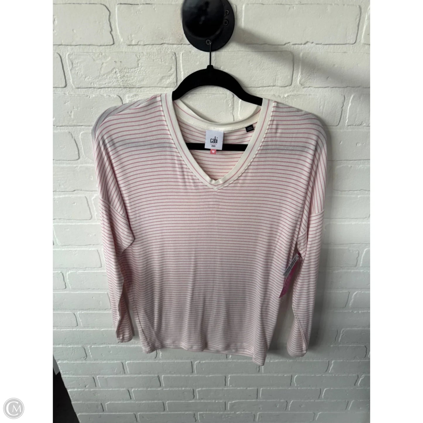 Top Long Sleeve Basic By Cabi In Pink, Size: Xxs