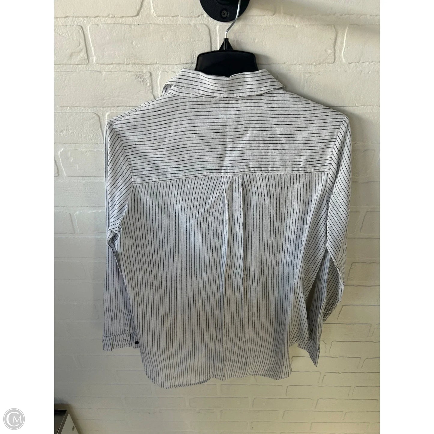 Top Long Sleeve By Splendid In Black & White, Size: M