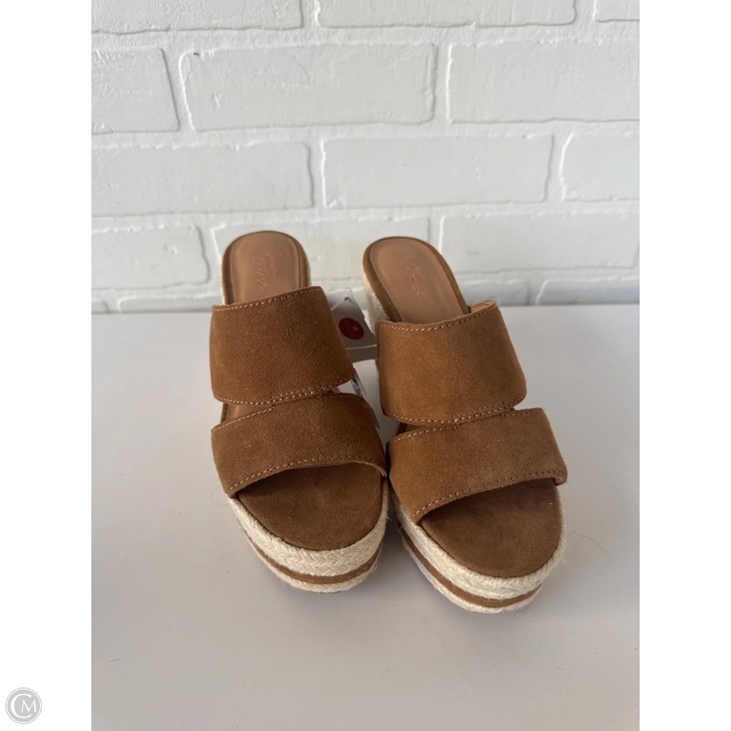 Sandals Heels Wedge By Crown Vintage In Brown, Size: 6