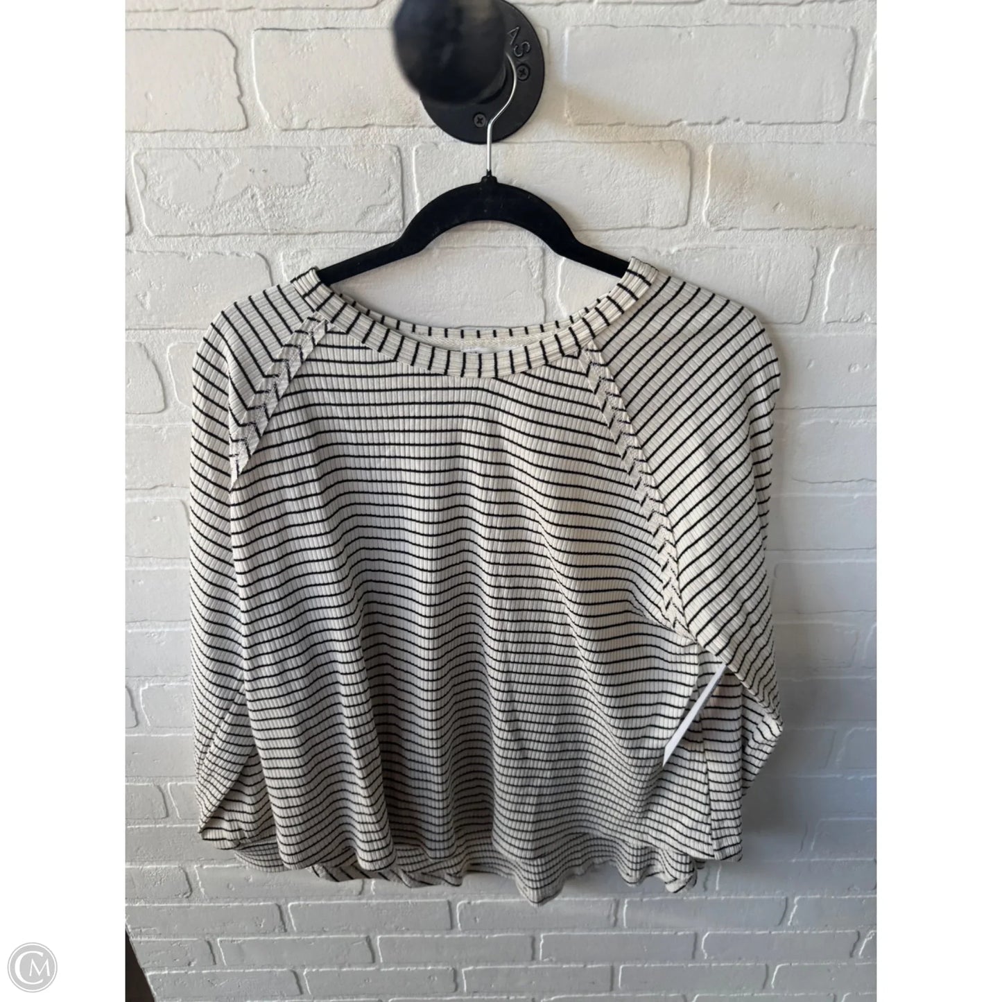 Top Long Sleeve By Blu Pepper In Cream, Size: L