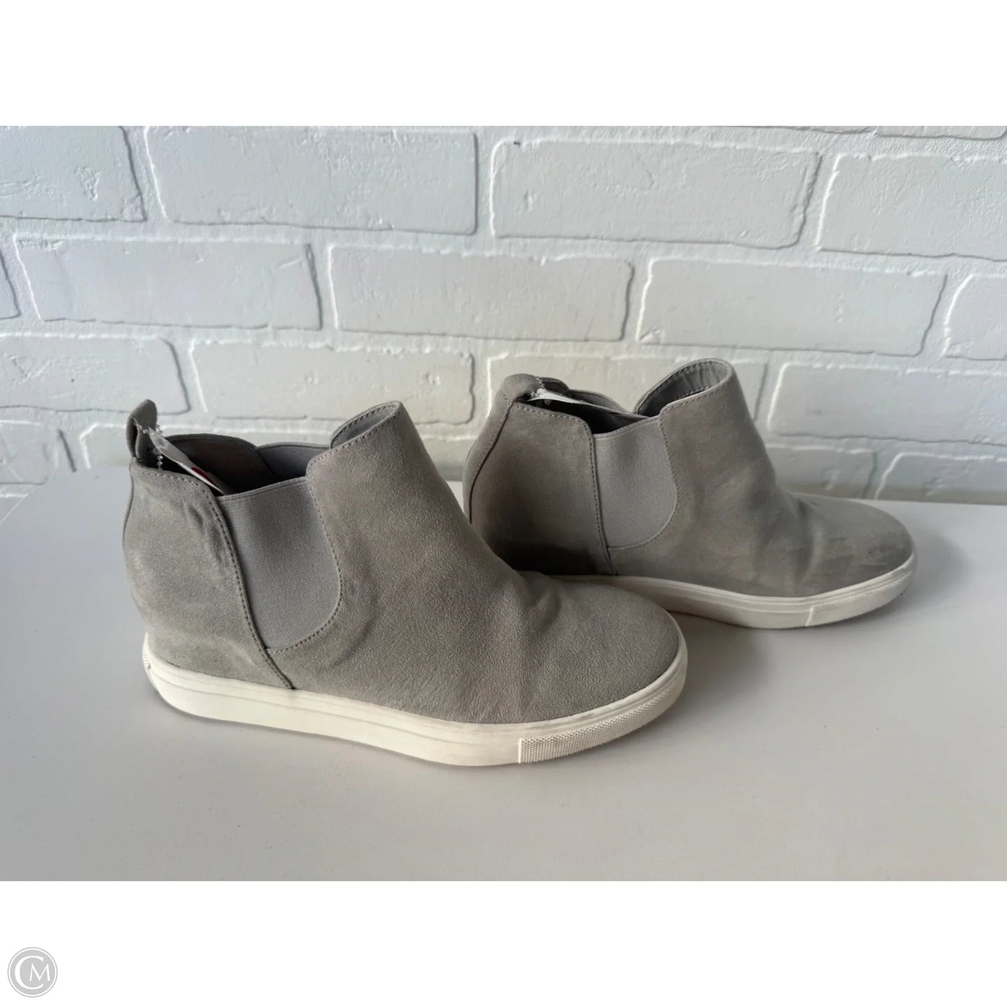 Shoes Heels Wedge By Abound In Grey, Size: 8