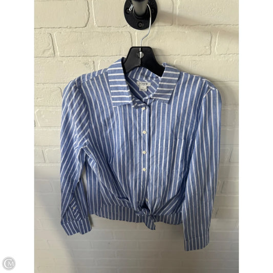 Top Long Sleeve By J. Crew In Blue & White, Size: S