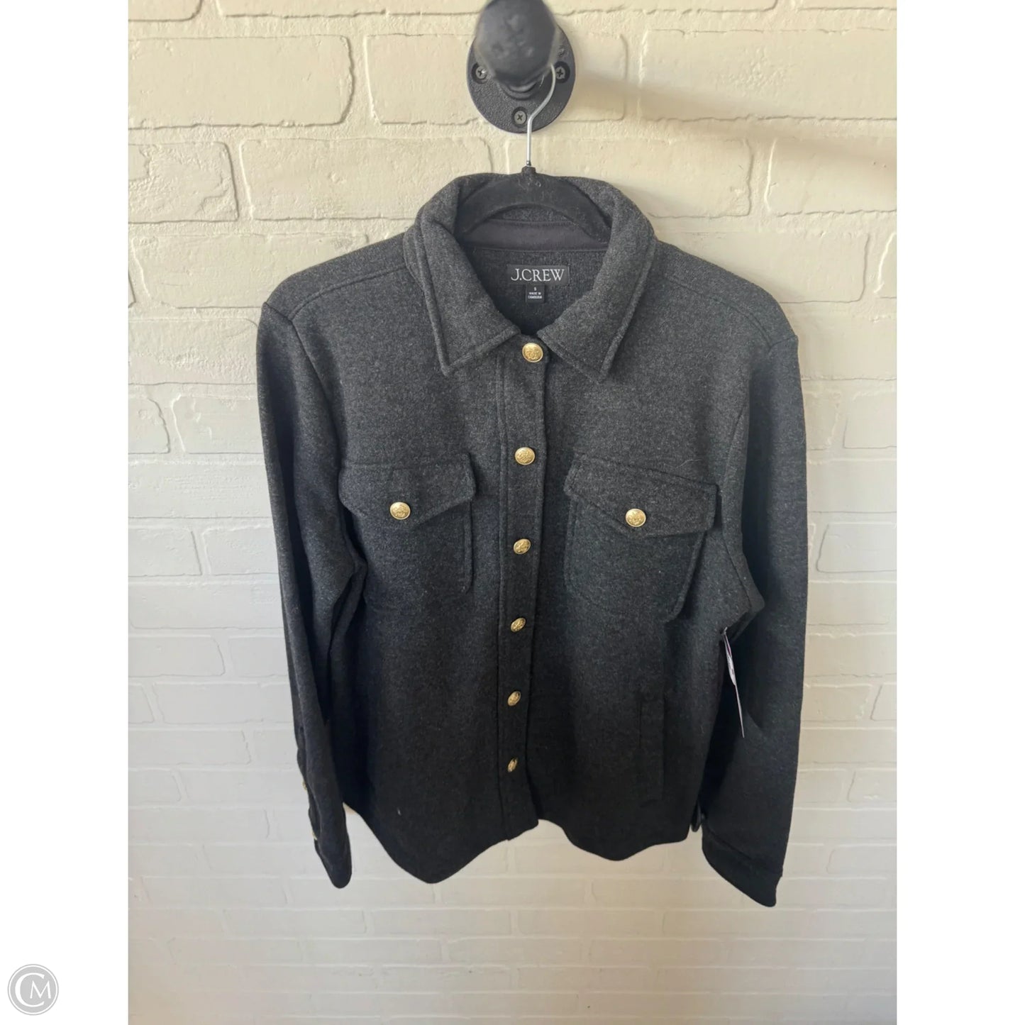 Jacket Shirt By J. Crew In Grey, Size: S