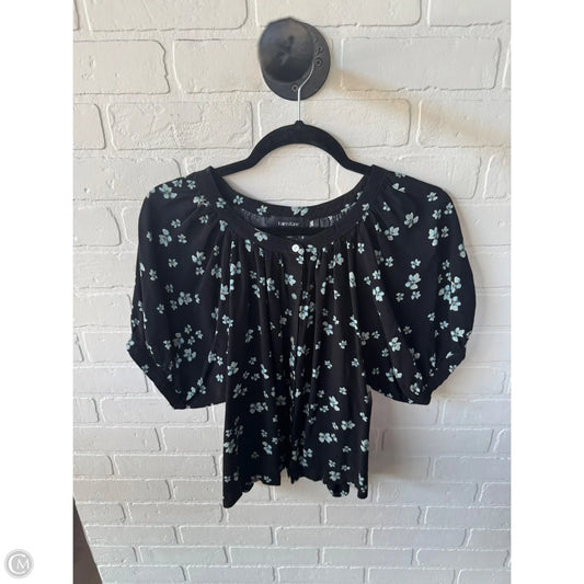Top Short Sleeve By Karen Kane In Black & Blue, Size: M