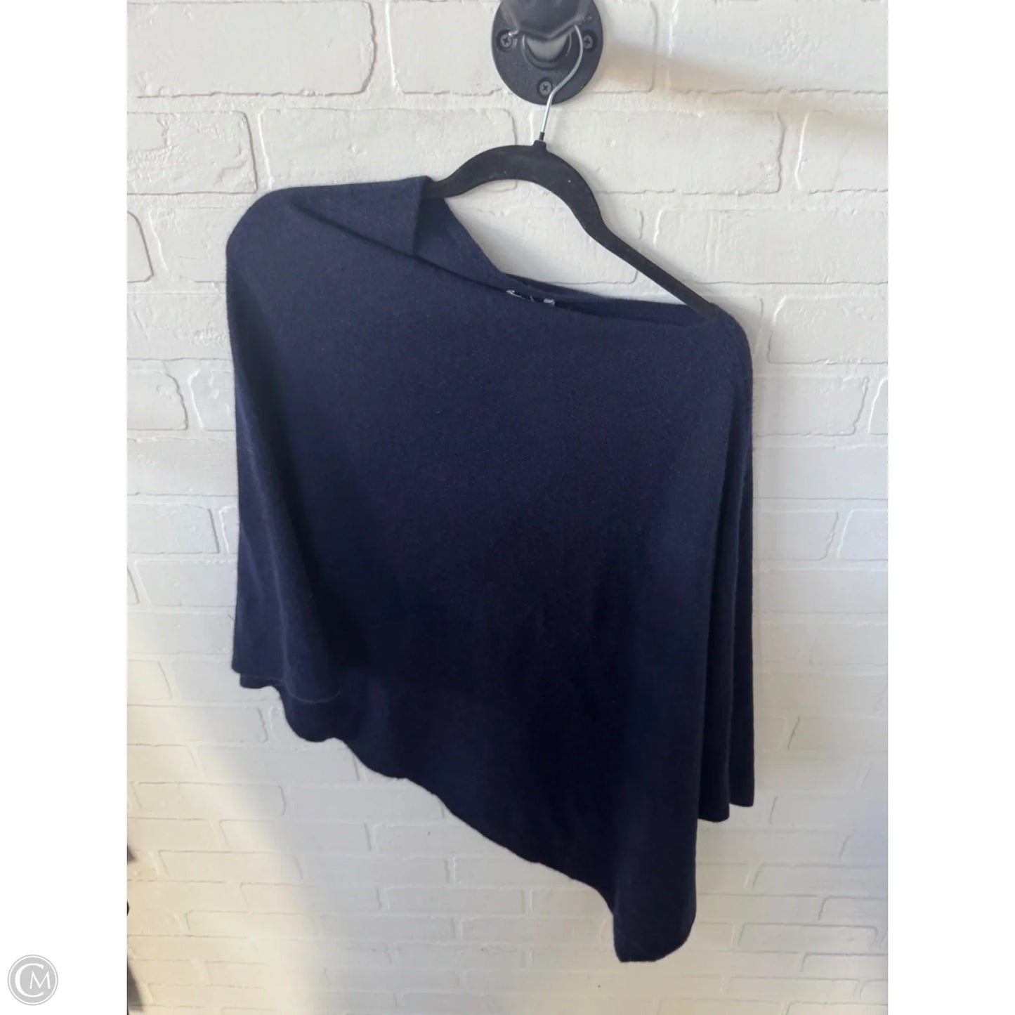 Poncho By White And Warren In Navy, Size: Osfm