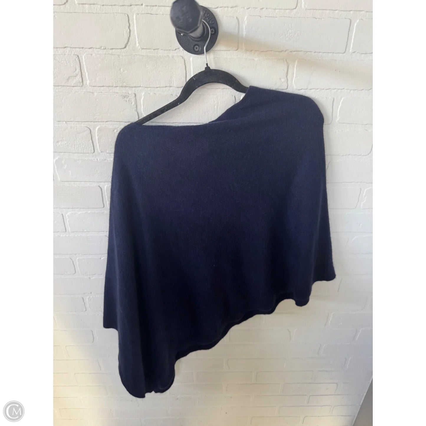 Poncho By White And Warren In Navy, Size: Osfm