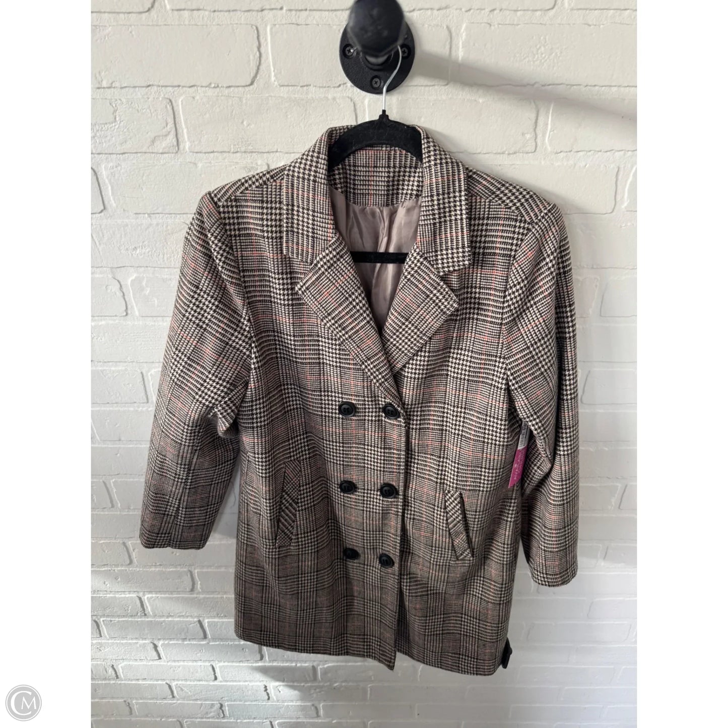 Blazer By Shein In Brown & Cream, Size: M