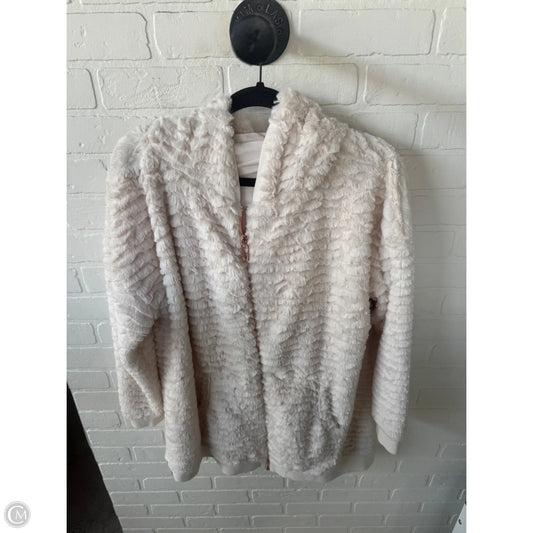 Jacket Faux Fur & Sherpa By Soft Surroundings In Cream, Size: L