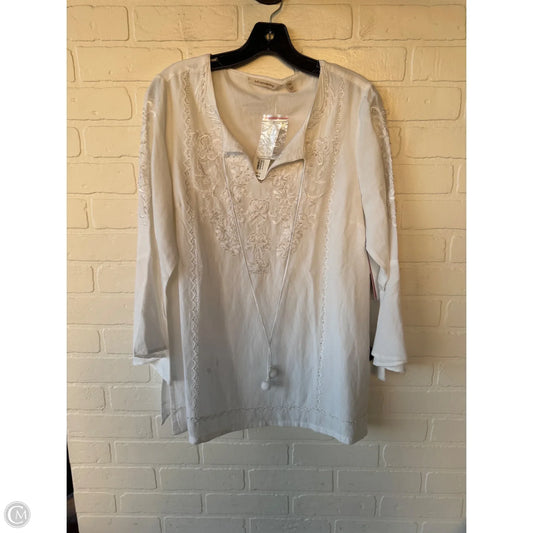 Top Long Sleeve By Soft Surroundings In White, Size: Mp