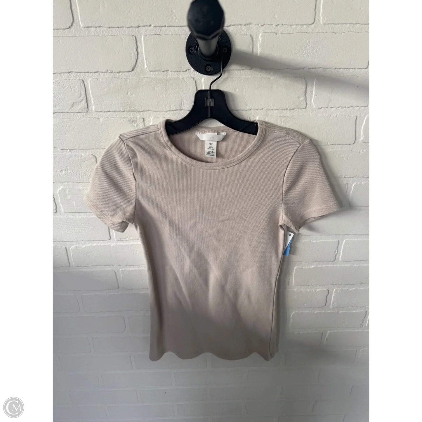 Top Short Sleeve Basic By H&m In Beige, Size: S