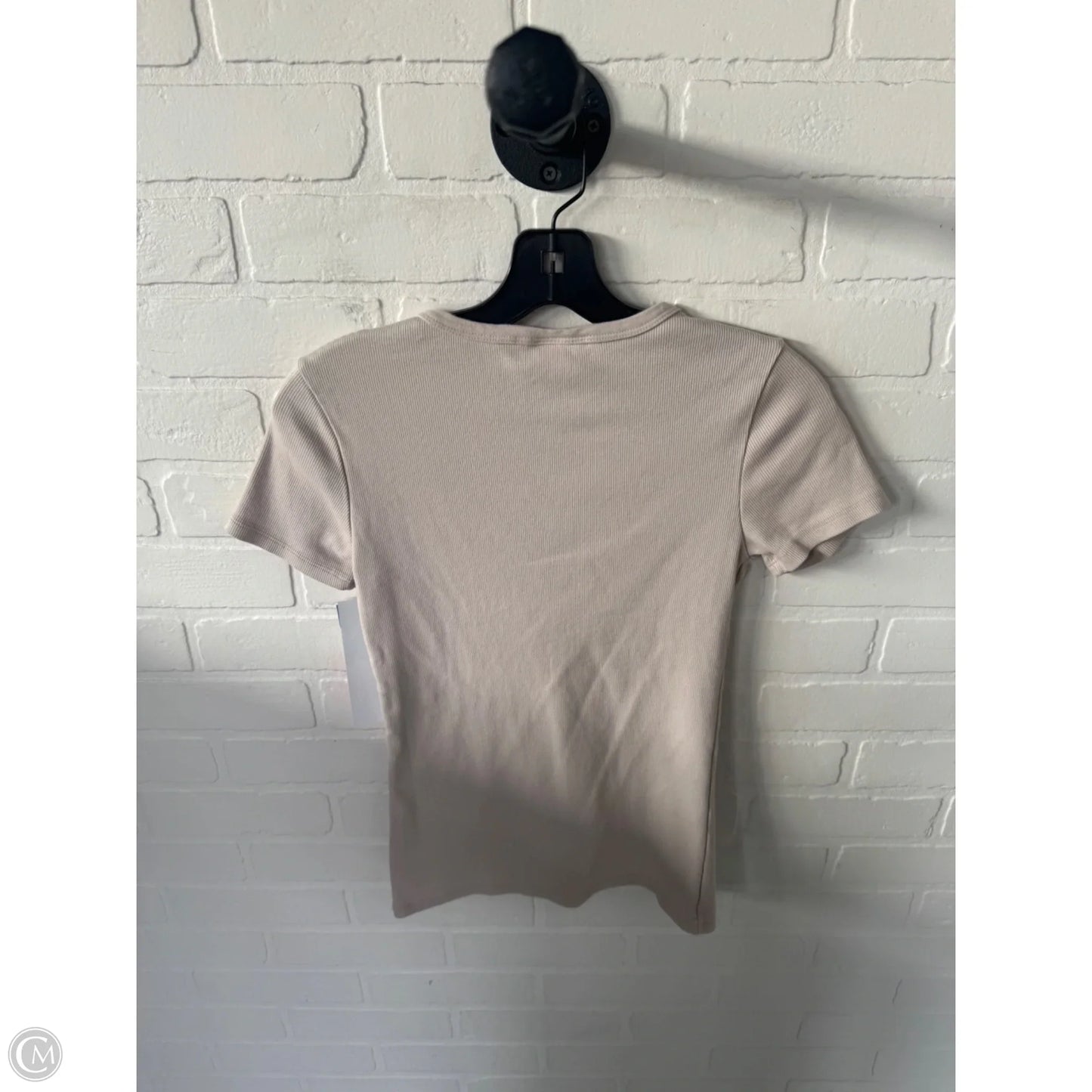 Top Short Sleeve Basic By H&m In Beige, Size: S