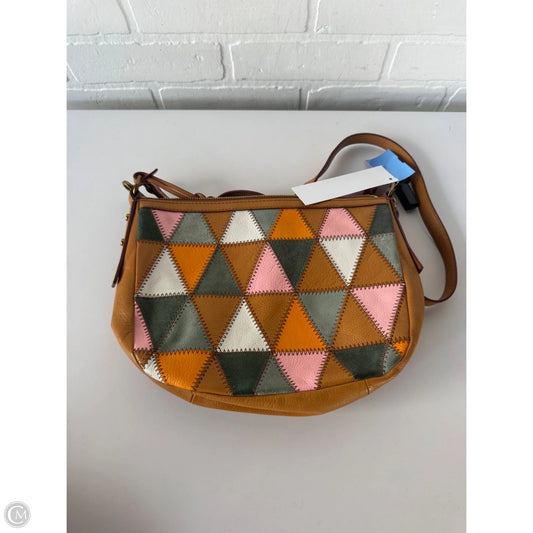 Handbag Leather By Fossil, Size: Small