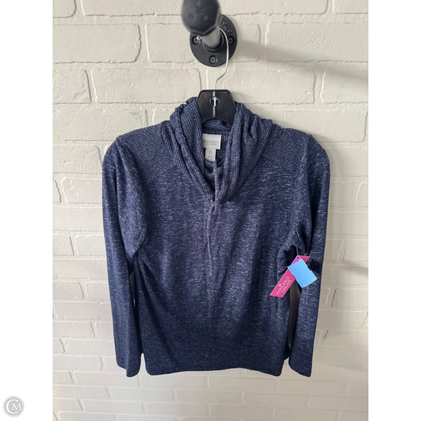 Top Long Sleeve By Chicos In Blue, Size: S