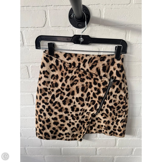 Skirt Mini & Short By H&m In Brown & Cream, Size: 2