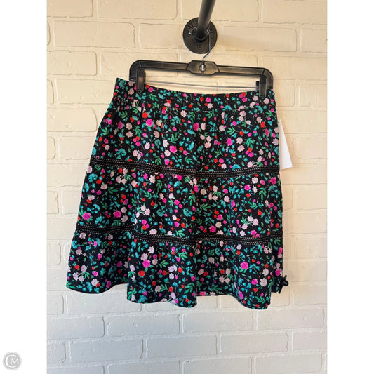 Skirt Designer By Kate Spade In Black & Pink, Size: 12