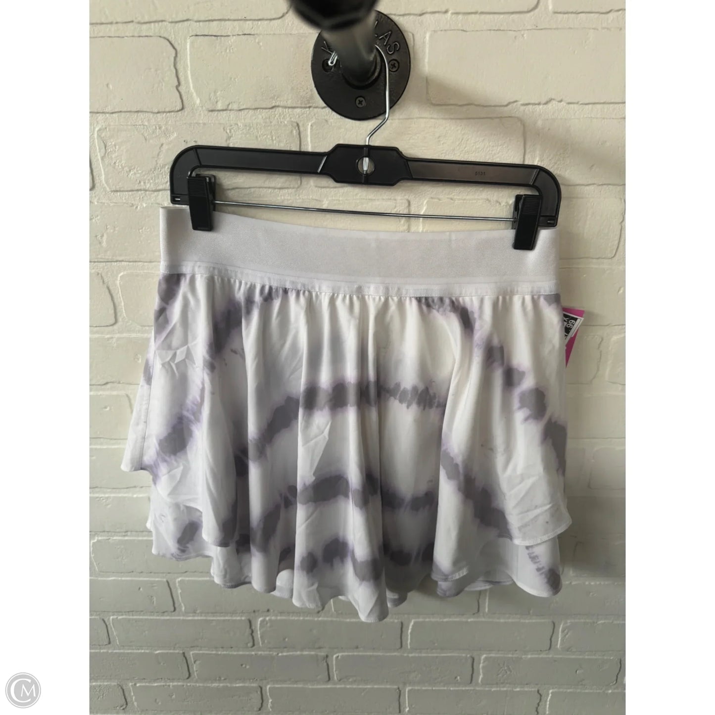 Athletic Skort By Lululemon In Grey & White, Size: L