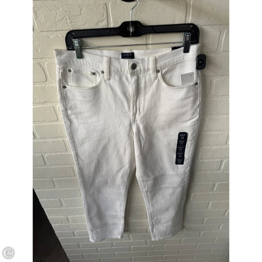 Jeans Straight By J. Crew In White Denim, Size: 8