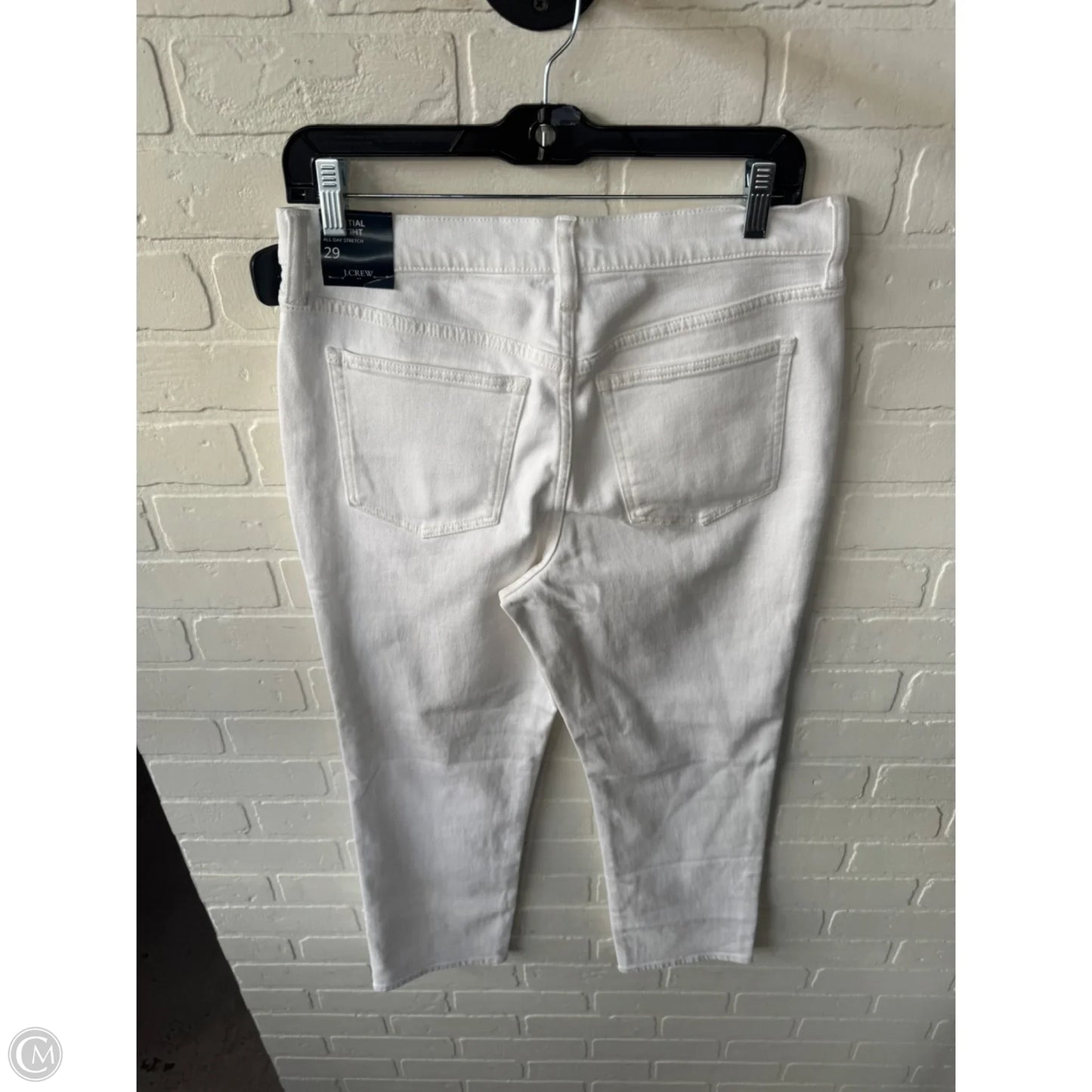 Jeans Straight By J. Crew In White Denim, Size: 8
