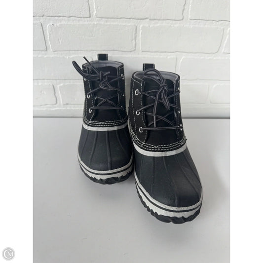 Boots Snow By Eddie Bauer In Black & Grey, Size: 8