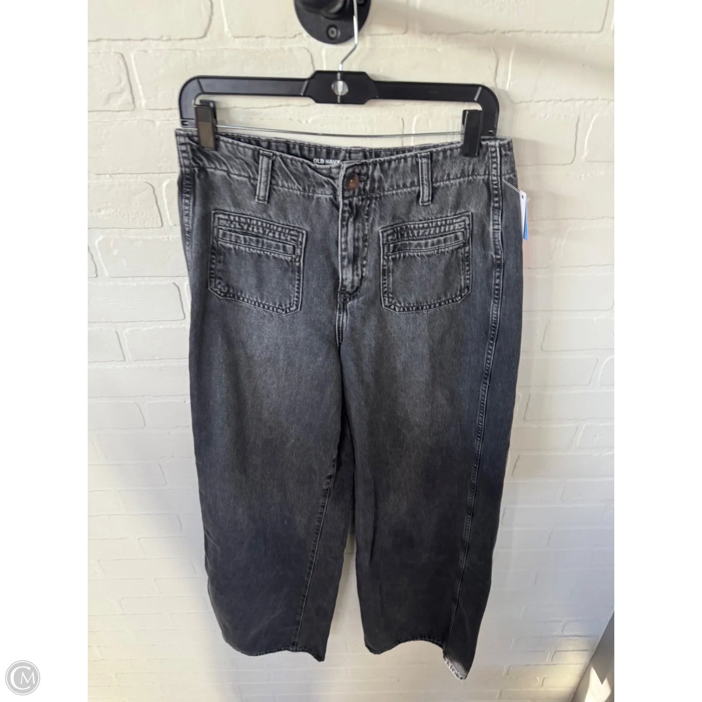 Jeans Wide Leg By Old Navy In Grey Denim, Size: 8