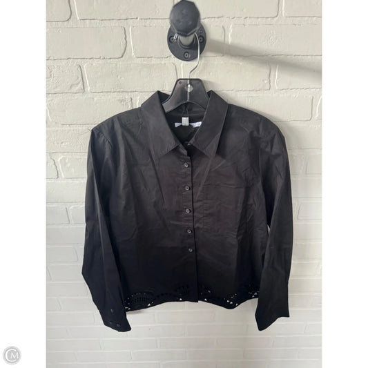 Top Long Sleeve By Chicos In Black, Size: M