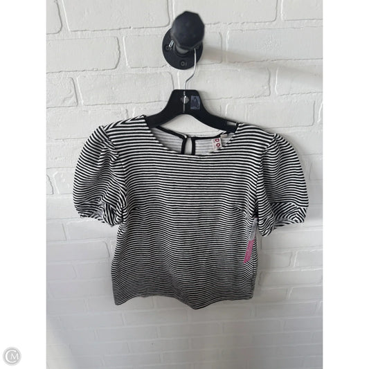 Top Short Sleeve By Dolan Left Coast In Black & Cream, Size: Xs