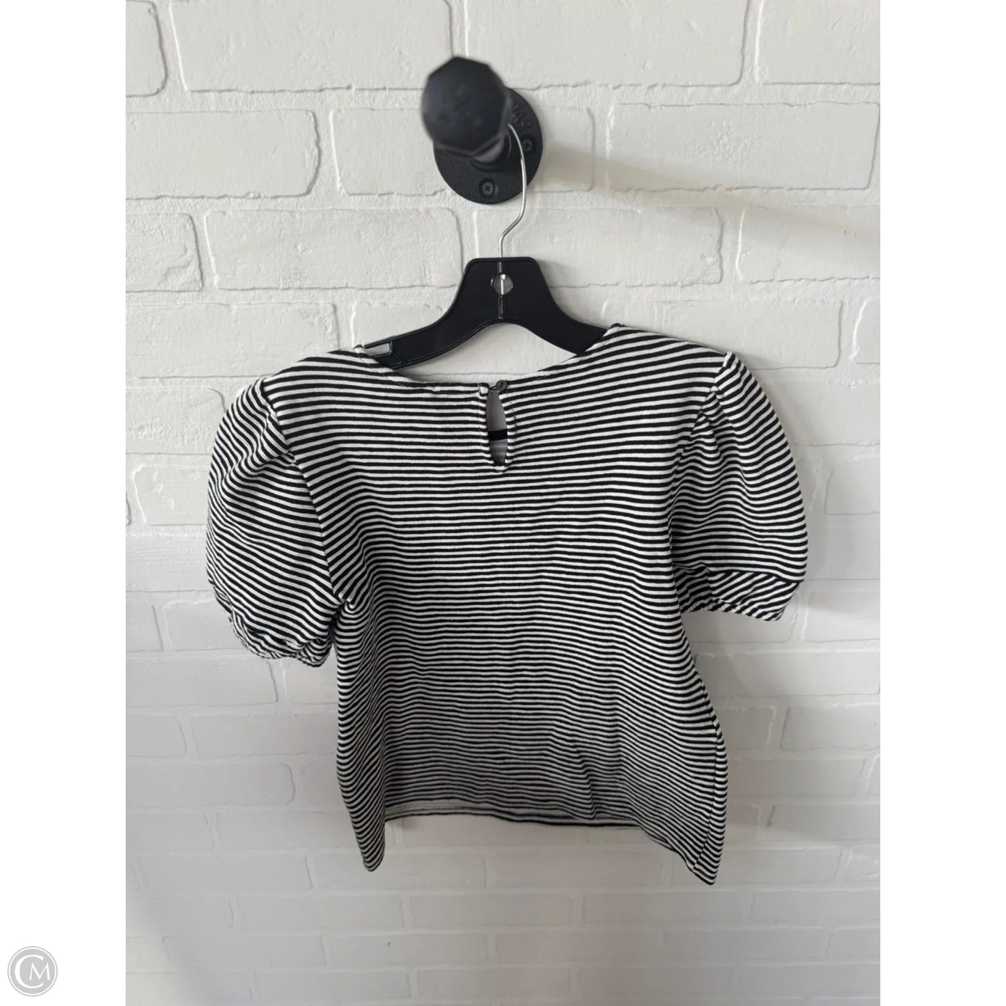 Top Short Sleeve By Dolan Left Coast In Black & Cream, Size: Xs