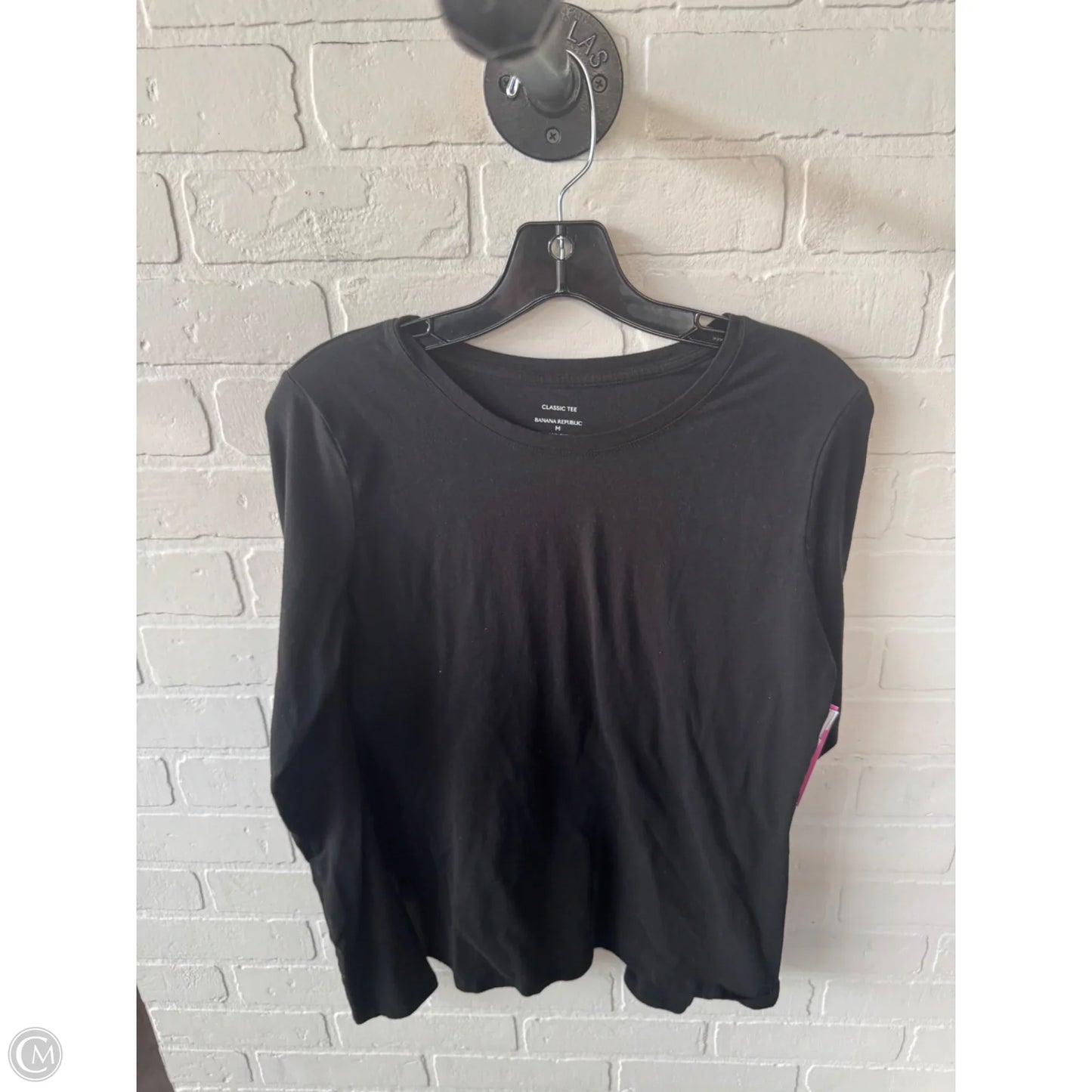 Top Long Sleeve Basic By Banana Republic In Black, Size: M