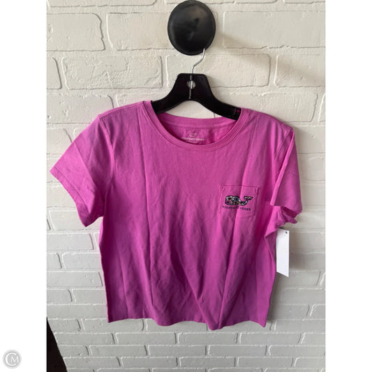 Top Short Sleeve Basic By Vineyard Vines In Pink, Size: M