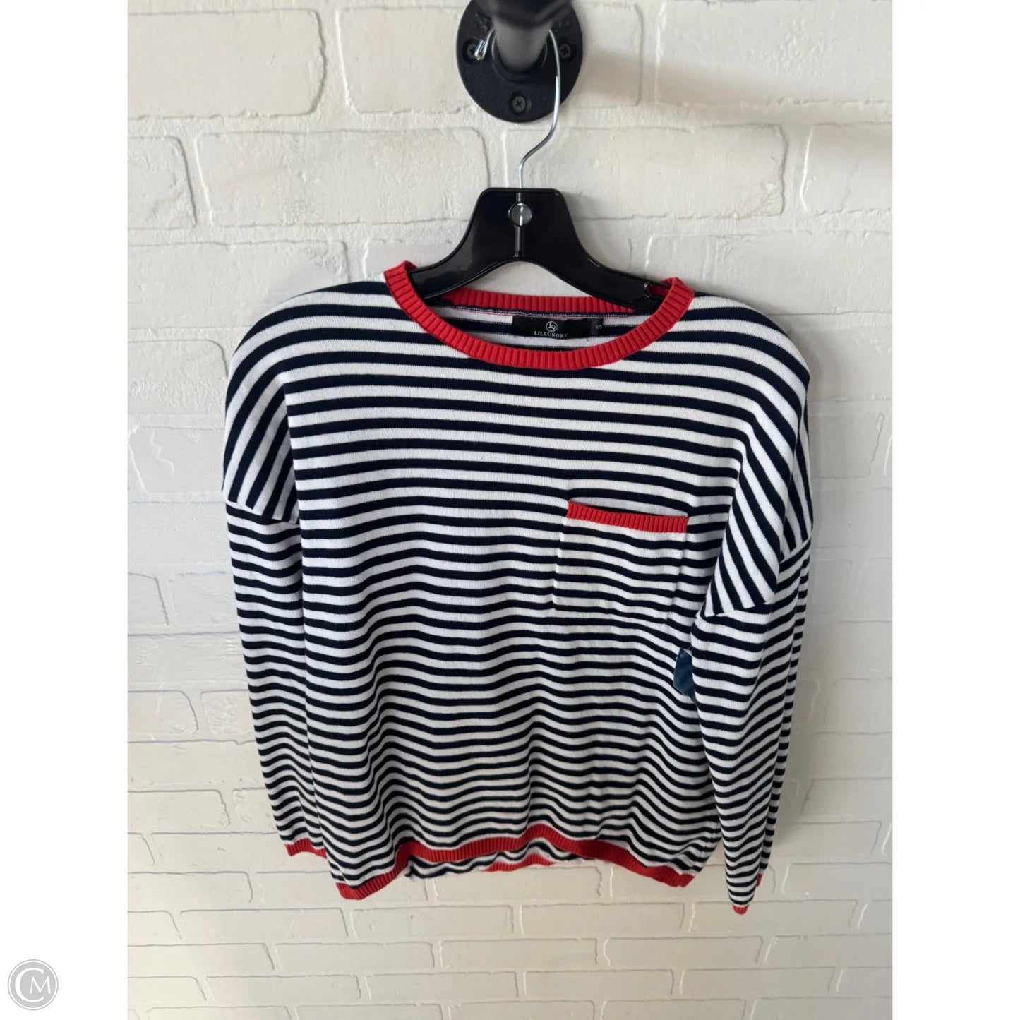 Sweater By Lillusory In Blue & White, Size: S