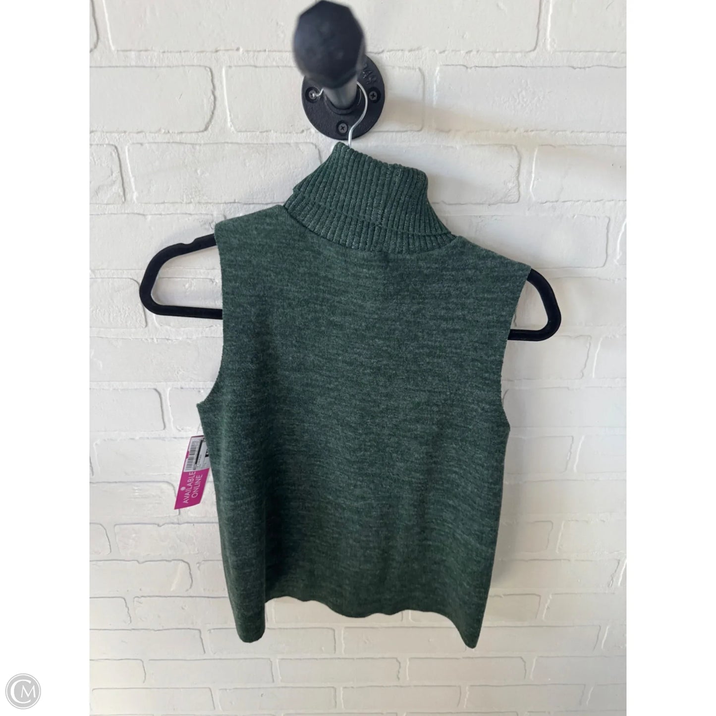 Top Sleeveless By Zara In Green, Size: S